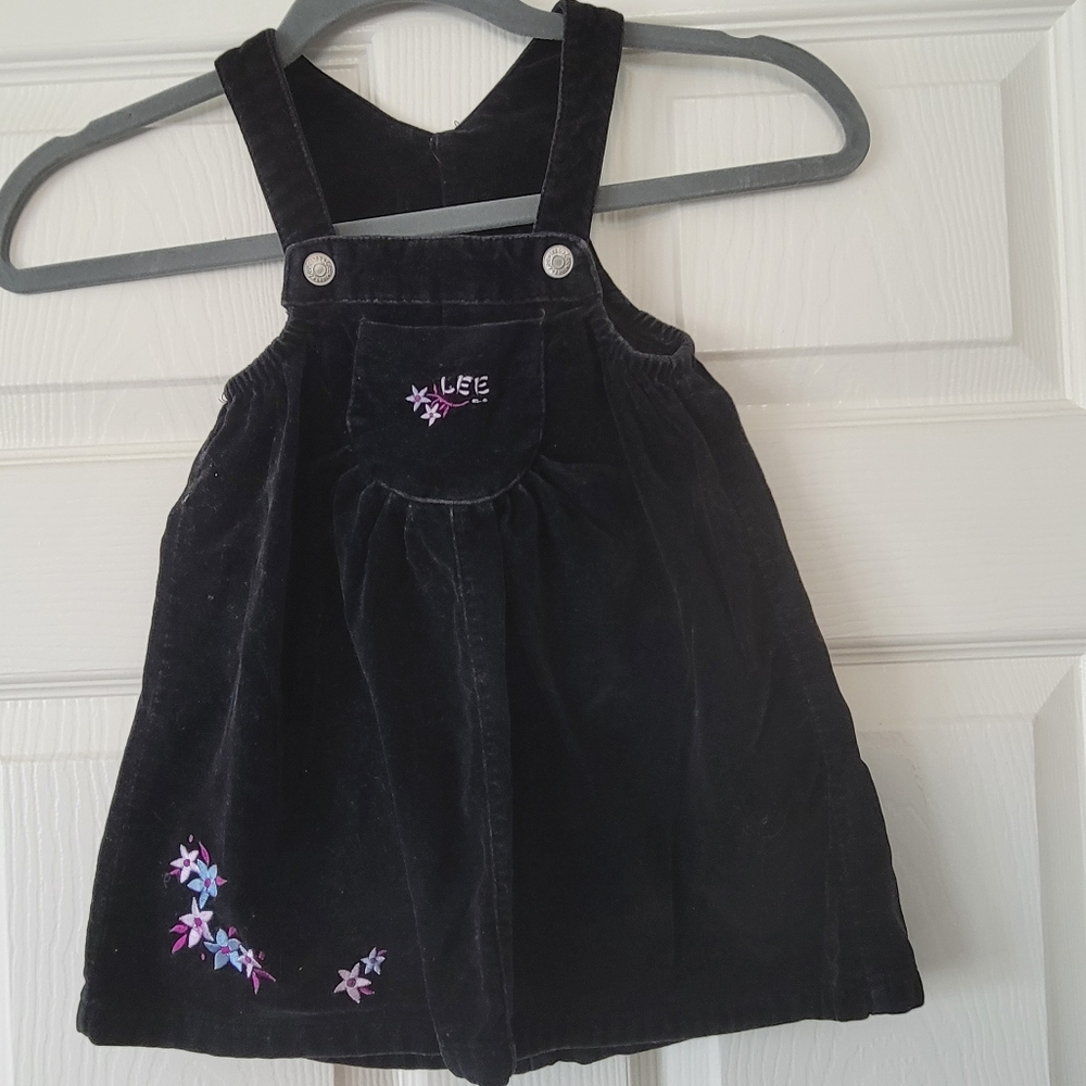 Lee Girls Toddler Velour Embroidered Jumper-Dress